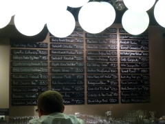 Dropshop's lovely wine menu
