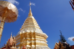The fantastic gold (shiny brass - sssssh!) chedi on Doi Suthep