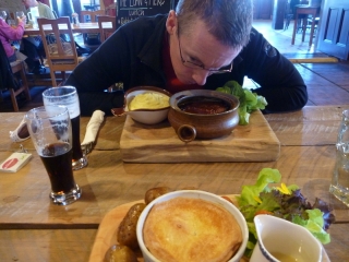 Hearty lunch at the Loan and Merc in Oamaru