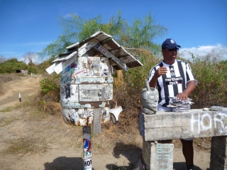 Our guide Wilo explains about the famous barrel o' post
