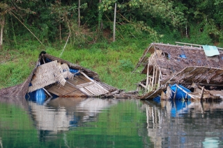 The graveyard of the floating bungalows - presumably where they go when the termites get too busy