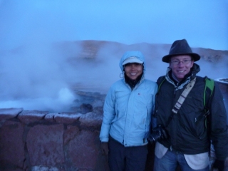Those are frozen smiles, but still smiles