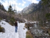 It may be April, but the snow is still thick on the paths