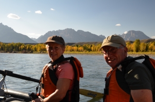 Mum and Dad, a-floating down the Snake River