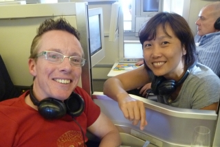 Back on the road again, travelling for the first time in Club Class by lucky upgrade!