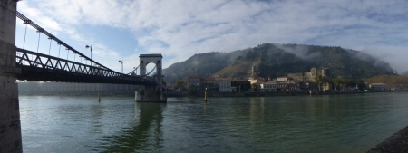 Looking across the Rhone from Tain L'Hermitage