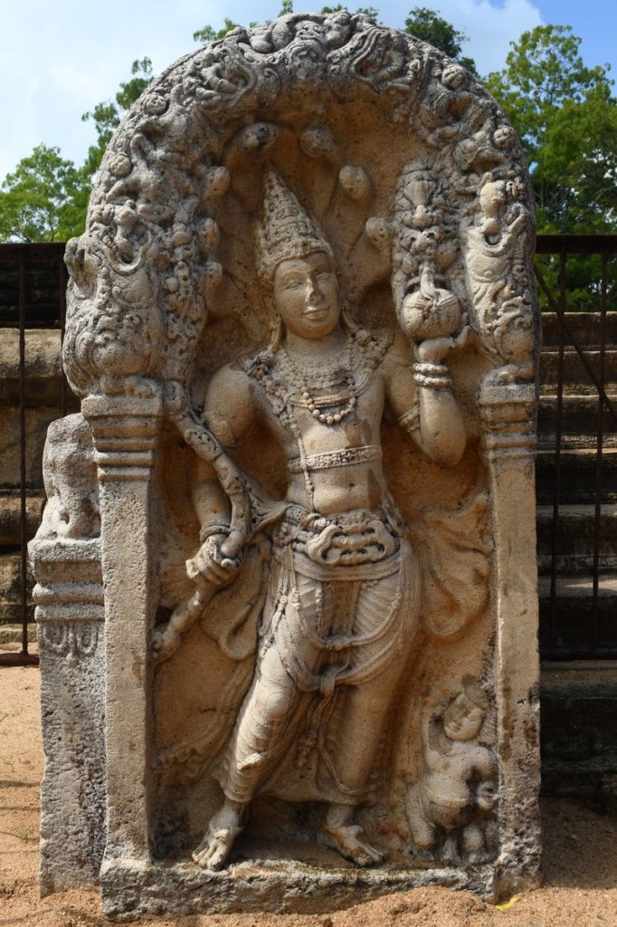 Ancient door guardian carving