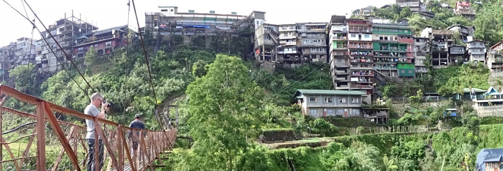 Banaue seen from its hanging bridge