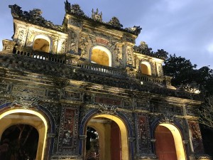 Hue citadel gates at dusk