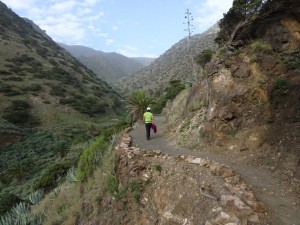 Heading up the valley