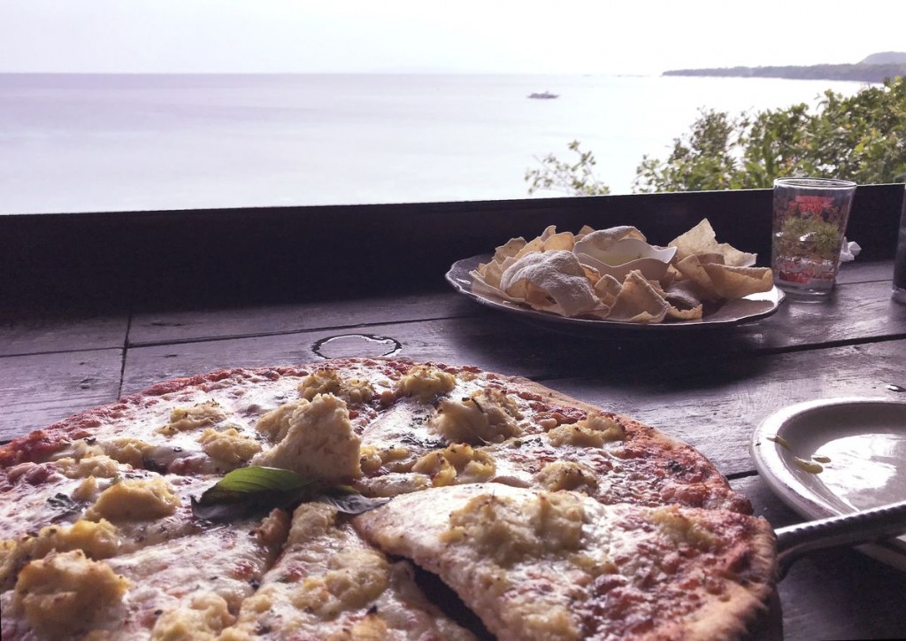Durian. On a pizza