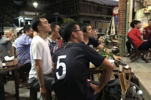 Waiting for the goal