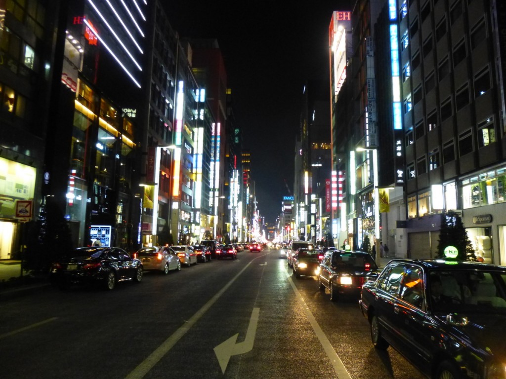 Out in Ginza for dinner