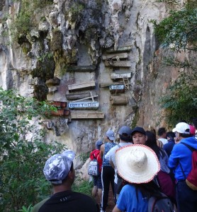 The real view of the hanging coffins