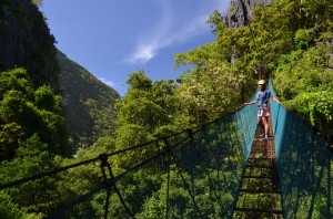 Climbing up above El Nido