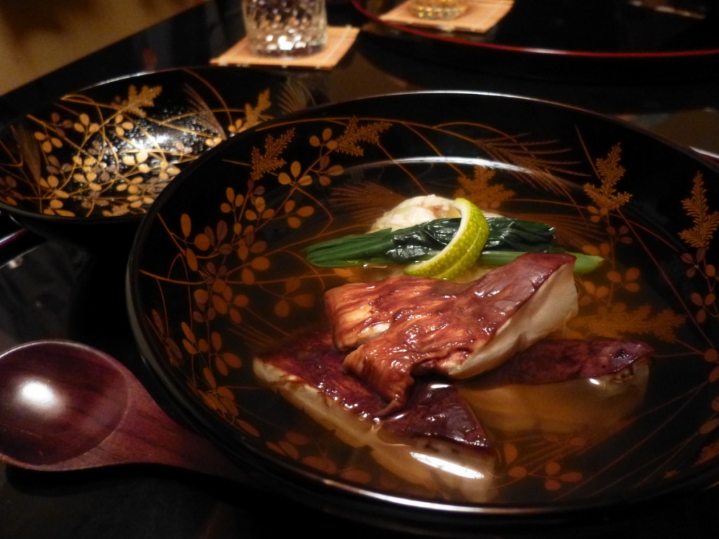 Mushrooms in broth at Chihana