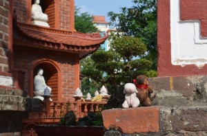 At the pagoda