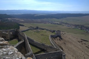 Looking down from the tower