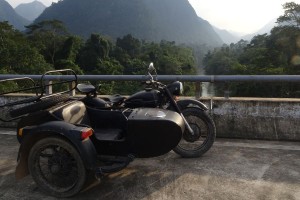 The old Ural sidecar bike